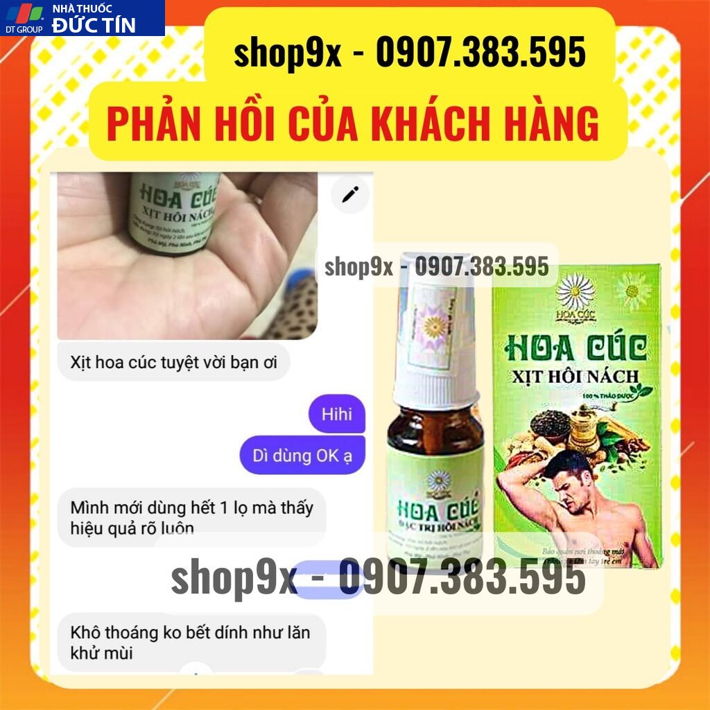 Xịt Hôi Nách Hoa Cúc Chính Hãng - Khử Mùi Và Giảm Thâm Hiệu Quả - Dung Tích 10ml // Shop9X 18 hoinach9