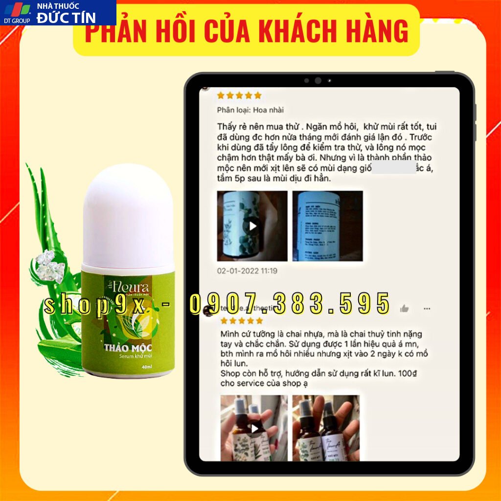 Serum lăn khử mùi hôi nách thảo mộc, giảm mồ hôi, giảm thâm nách THE FLEURA 40ml 17 hoinachflo6