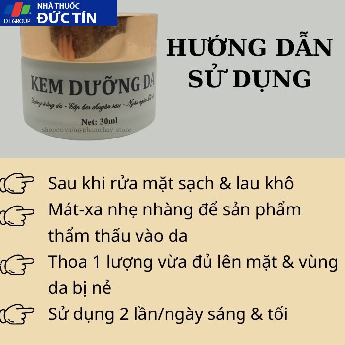 Kem Dưỡng Da Quyên Lara Ngăn Ngừa Da Khô Nẻ,Dưỡng Trắng Da Và Cấp Ẩm Chuyên Sâu Cải Thiện Da Khô Ráp 30ml 24 kemduong5