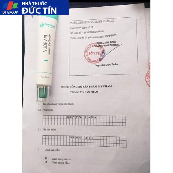 Kem Nền Che Khuyết Điểm Nude Air QUYÊN LARA Làm Trắng Da,Thu Nhỏ Lỗ Chân Lông,Phù Hợp Cho Da Dầu 50ml 20 kemnen10