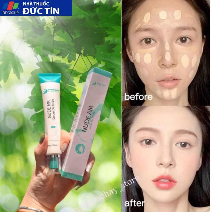Kem Nền Che Khuyết Điểm Nude Air QUYÊN LARA Làm Trắng Da,Thu Nhỏ Lỗ Chân Lông,Phù Hợp Cho Da Dầu 50ml 25 kemnen4
