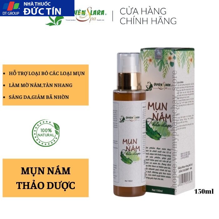 Mụn Nám Thảo Dược Quyên Lara Loại Bỏ Mụn Nám-Tàng Nhan Phục Hồi Sẹo Rỗ Giúp Tái Tạo Lại Làn Da Cho Bạn 150Ml 27 muntham1