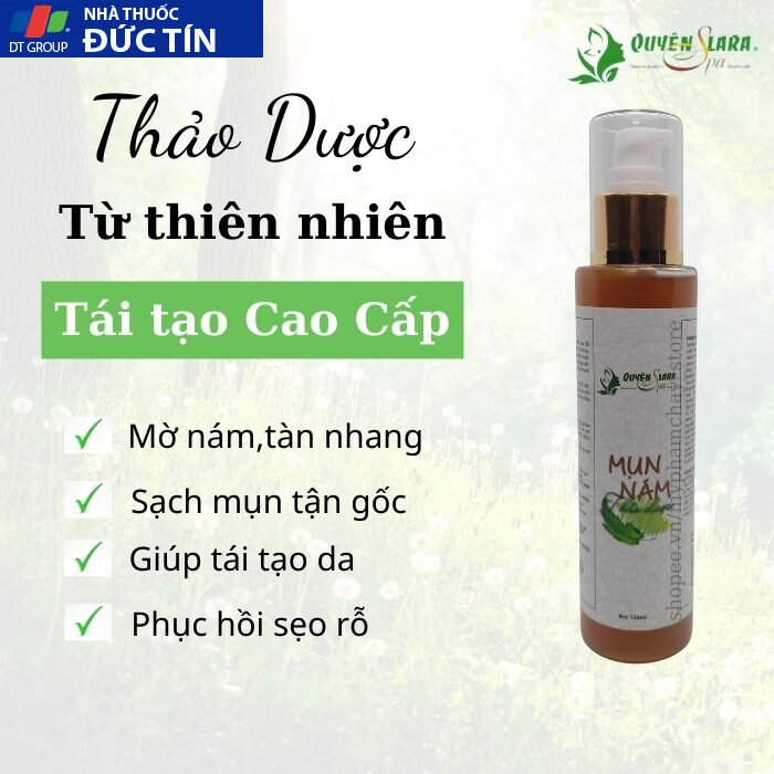 Mụn Nám Thảo Dược Quyên Lara Loại Bỏ Mụn Nám-Tàng Nhan Phục Hồi Sẹo Rỗ Giúp Tái Tạo Lại Làn Da Cho Bạn 150Ml 26 muntham2