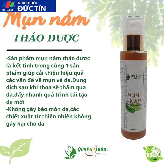 Mụn Nám Thảo Dược Quyên Lara Loại Bỏ Mụn Nám-Tàng Nhan Phục Hồi Sẹo Rỗ Giúp Tái Tạo Lại Làn Da Cho Bạn 150Ml 24 muntham4