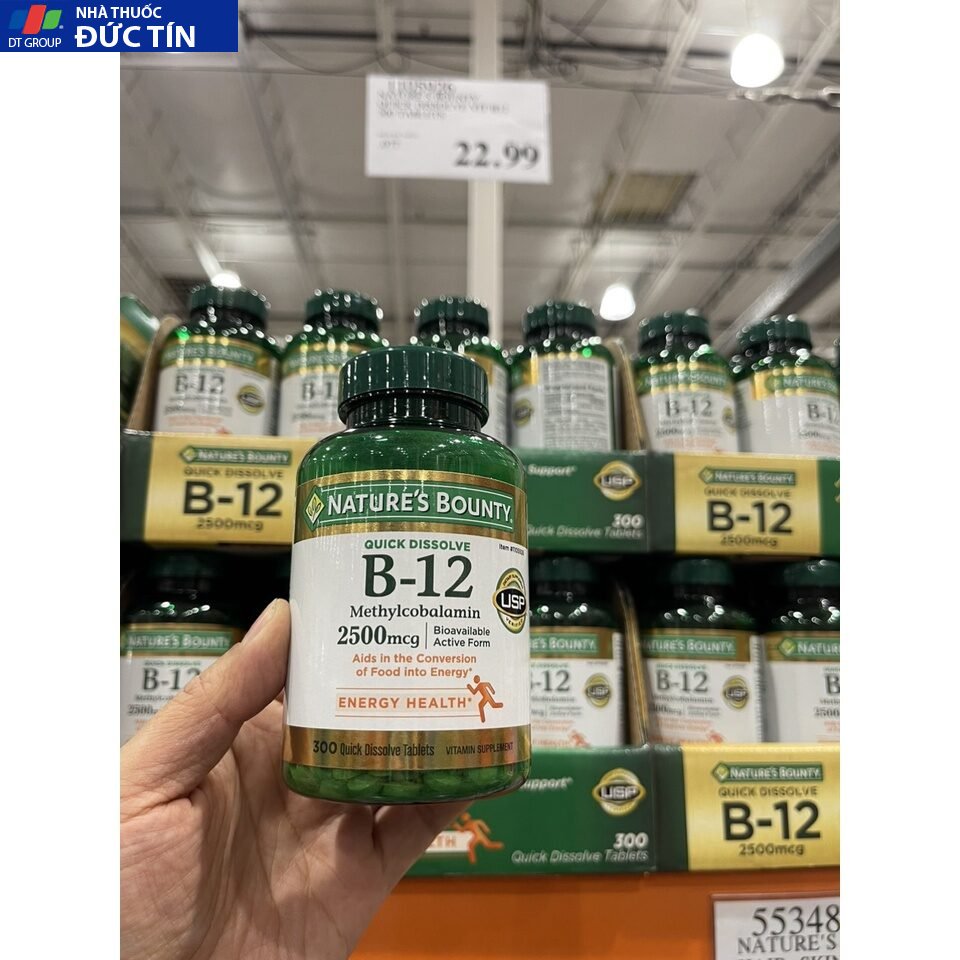 Viên Uống Nature’s Bounty Vitamin B12 2500mcg 300 Viên Của Mỹ 1 Viên Uống Nature’s Bounty Vitamin B12 2500mcg 300 Viên Của Mỹ
