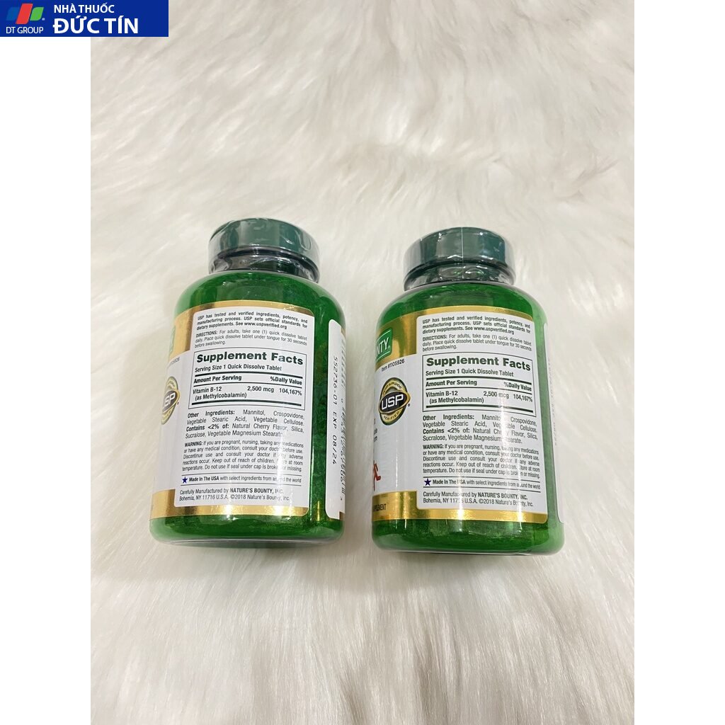 Viên Uống Nature’s Bounty Vitamin B12 2500mcg 300 Viên Của Mỹ 17 natu3