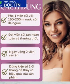 Viên sủi nở ngực LADY PLUS GOLD săn chắc tăng size vòng 1, hồng nhũ hoa hiệu quả tức thì hộp 30 viên 13 nonguc3