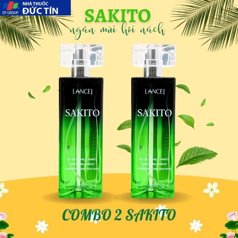 Combo 2 lọ xịt khử mùi hôi nách Sakito 50 ml 1 Combo 2 lọ xịt khử mùi hôi nách Sakito 50 ml