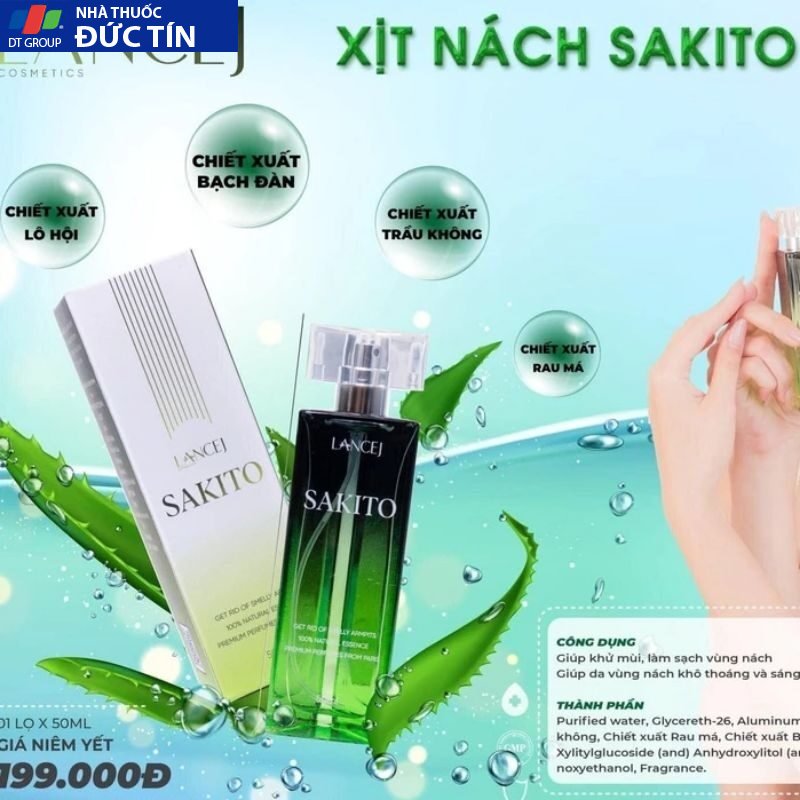 Combo 2 lọ xịt khử mùi hôi nách Sakito 50 ml 4 Combo 2 lọ xịt khử mùi hôi nách Sakito 50 ml - Ảnh 4