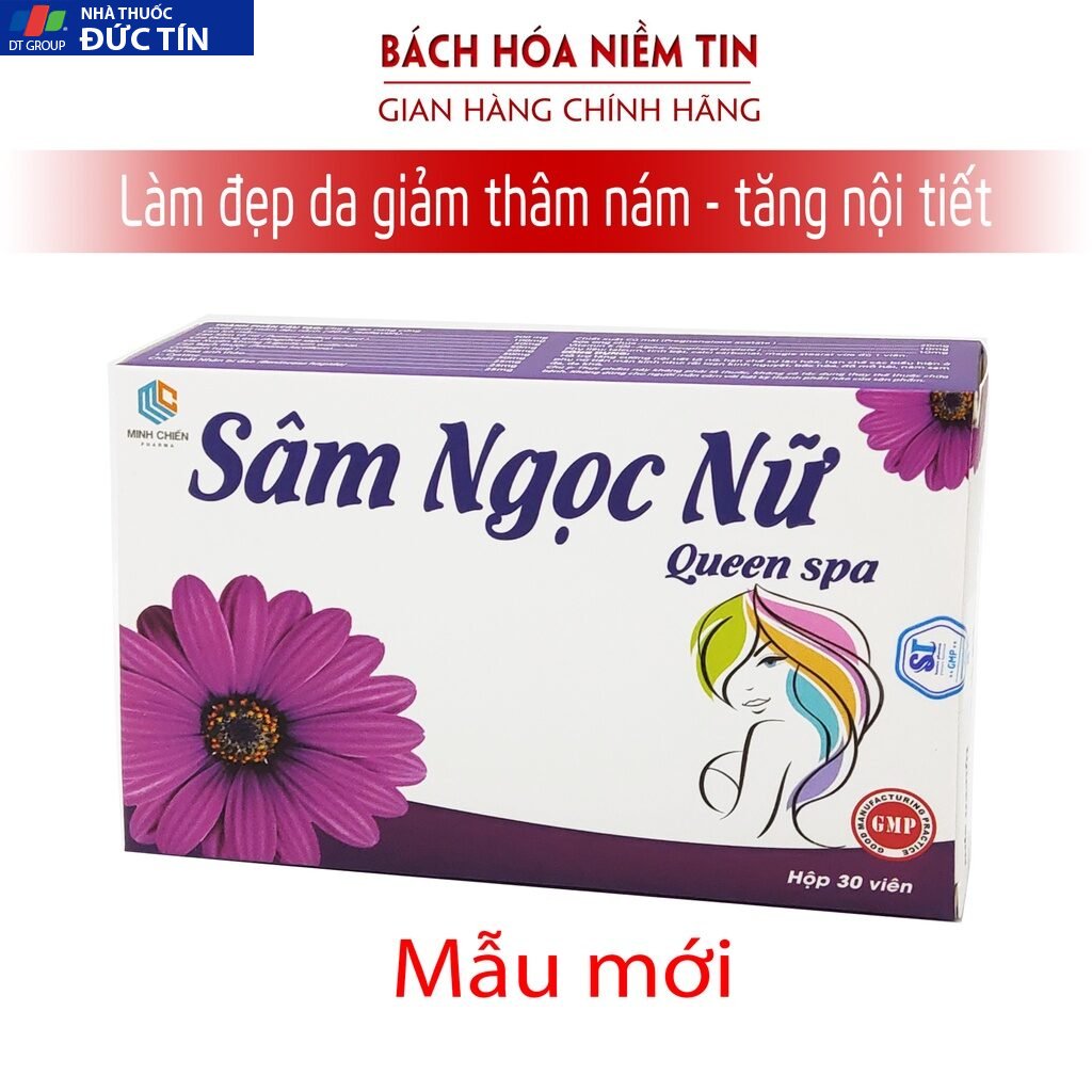 Viên uống tăng nội tiết tố nữ SÂM NGỌC NỮ Queen Spa, giảm nám sạm da, ổn định vòng kinh, tăng sinh lý nữ - Vỉ 30 viên 21 samngoc2
