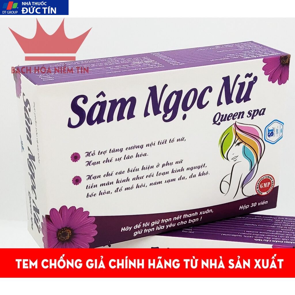 Viên uống tăng nội tiết tố nữ SÂM NGỌC NỮ Queen Spa, giảm nám sạm da, ổn định vòng kinh, tăng sinh lý nữ - Vỉ 30 viên 20 samngoc3