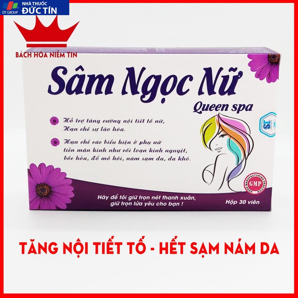 Viên uống tăng nội tiết tố nữ SÂM NGỌC NỮ Queen Spa, giảm nám sạm da, ổn định vòng kinh, tăng sinh lý nữ - Vỉ 30 viên 19 samngoc4