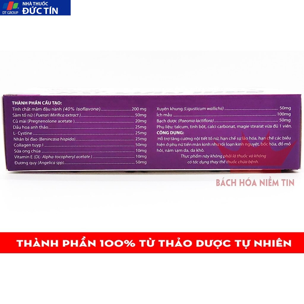 Viên uống tăng nội tiết tố nữ SÂM NGỌC NỮ Queen Spa, giảm nám sạm da, ổn định vòng kinh, tăng sinh lý nữ - Vỉ 30 viên 17 samngoc6