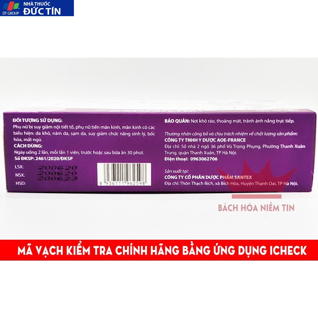 Viên uống tăng nội tiết tố nữ SÂM NGỌC NỮ Queen Spa, giảm nám sạm da, ổn định vòng kinh, tăng sinh lý nữ - Vỉ 30 viên 16 samngoc7
