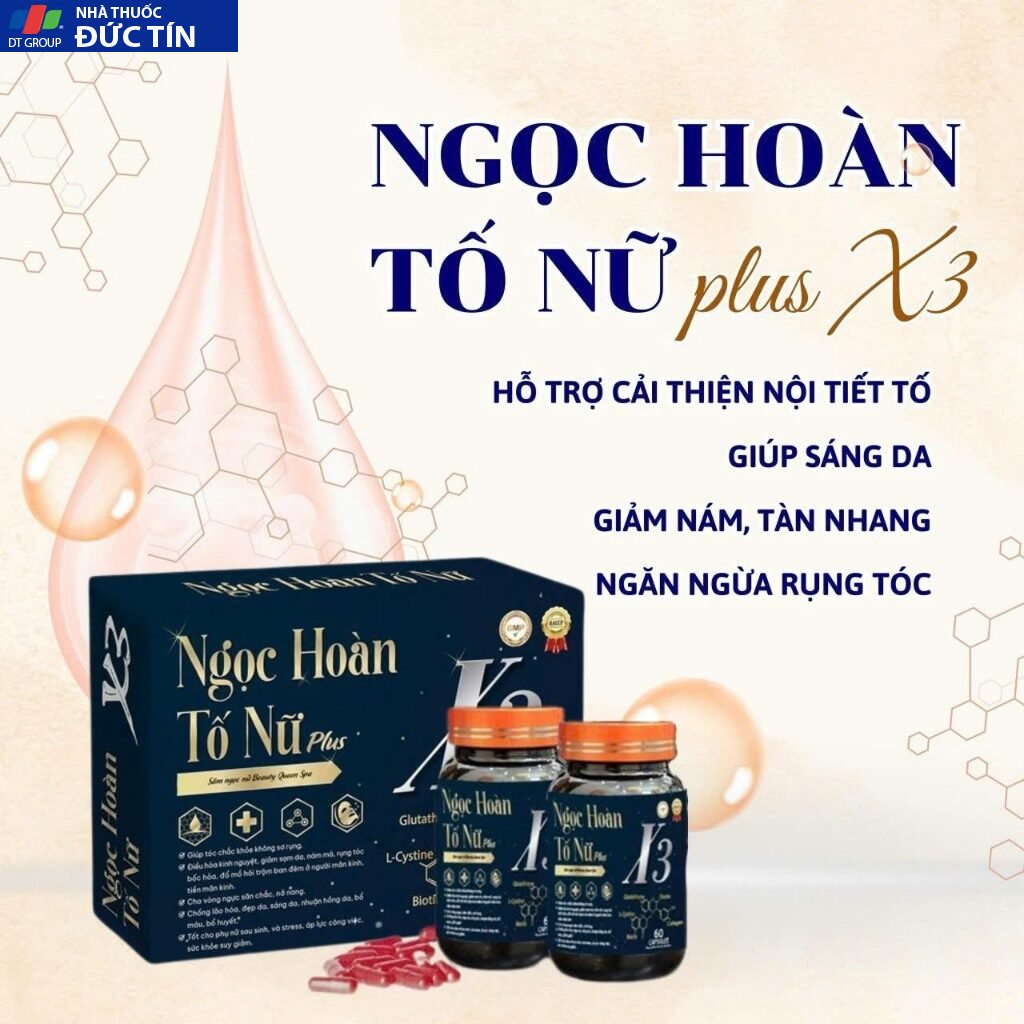 Sâm TốNữ NGỌC HOÀN Plus X3 Tái hồi xuân Phiên bản Cao Cấp hổ trợ nội tiết tố nữ 1 hộp 2 lọ Davina 22 samto1 2