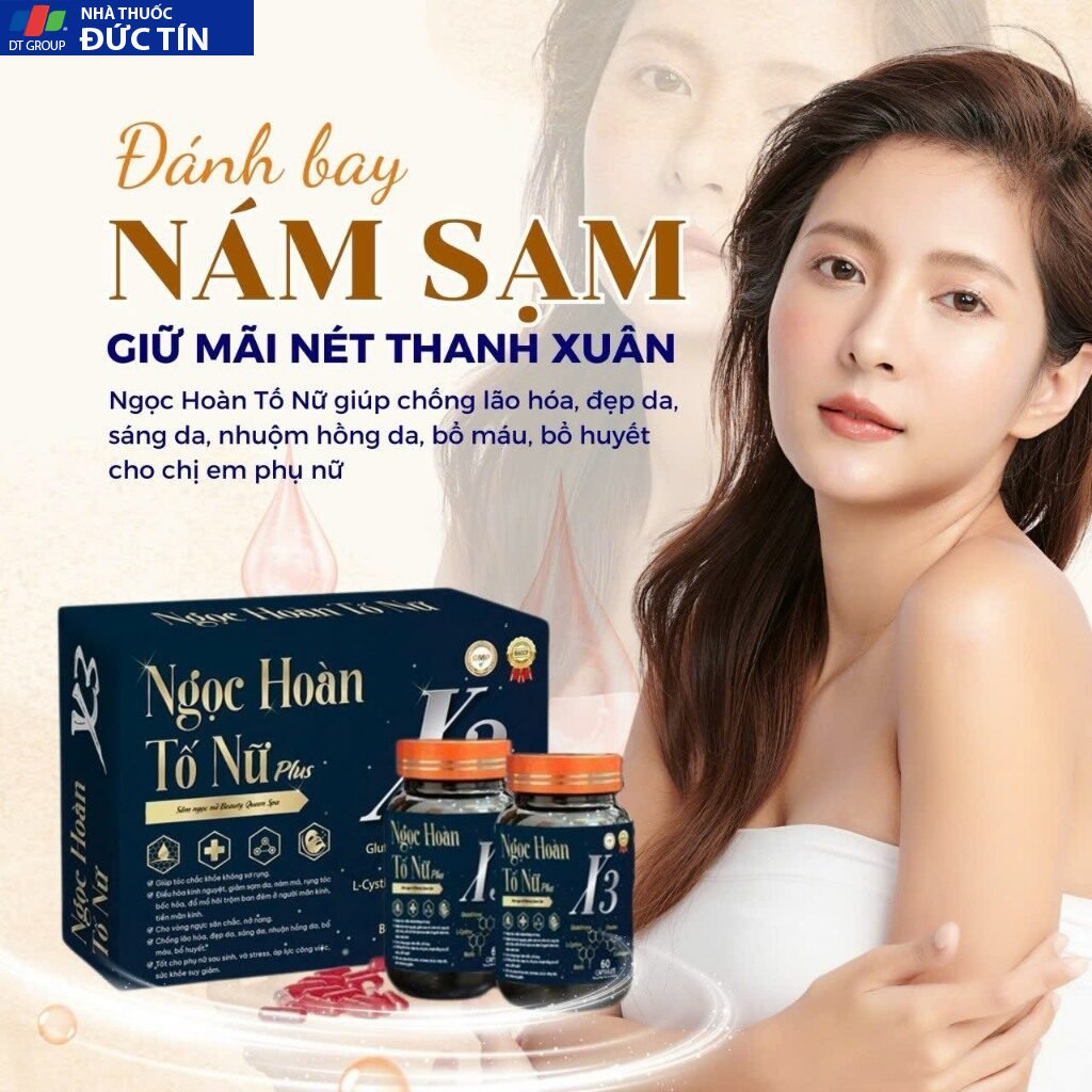 Sâm TốNữ NGỌC HOÀN Plus X3 Tái hồi xuân Phiên bản Cao Cấp hổ trợ nội tiết tố nữ 1 hộp 2 lọ Davina 20 samto3 1