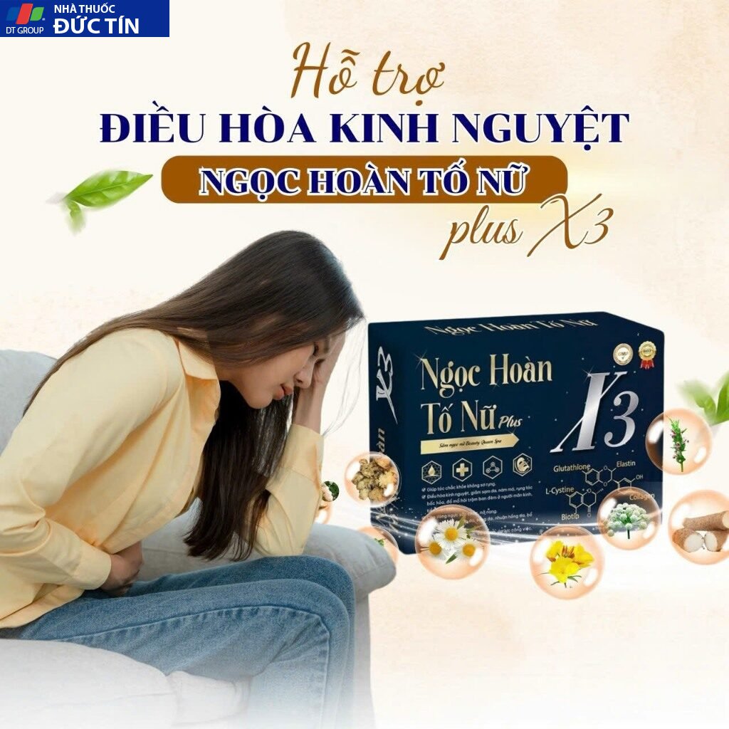 Sâm TốNữ NGỌC HOÀN Plus X3 Tái hồi xuân Phiên bản Cao Cấp hổ trợ nội tiết tố nữ 1 hộp 2 lọ Davina 19 samto4