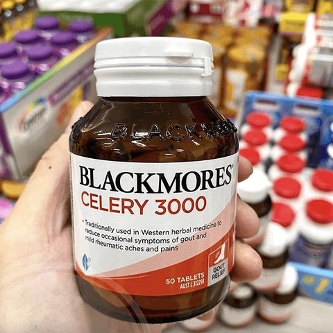 Viên uống hỗ trợ điều trị Gout Blackmores Celery 3000, hộp 50 viên 12 vien uong dieu tri gout blackmores celery 3000 hop 50 vien 1
