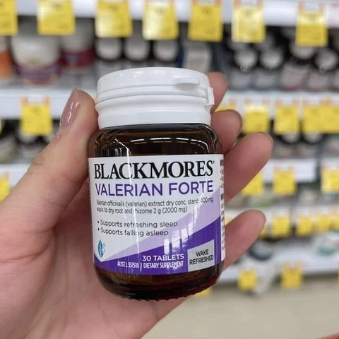 Viên uống hỗ trợ giấc ngủ Blackmores Valerian Forte 2000mg, hộp 30 viên 11 vien uong ho tro giac ngu blackmores valerian forte 2000mg hop 30 vien 2