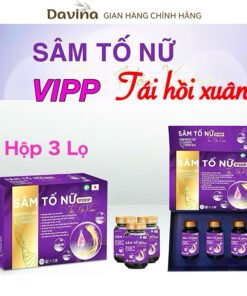 [Chính hãng] SÂM TỐ NỮ TÁI HỒI XUÂN hổ trợ nội tiết tố nữ (1 Hộp 3 Lọ Tổng 90 Viên) Davina