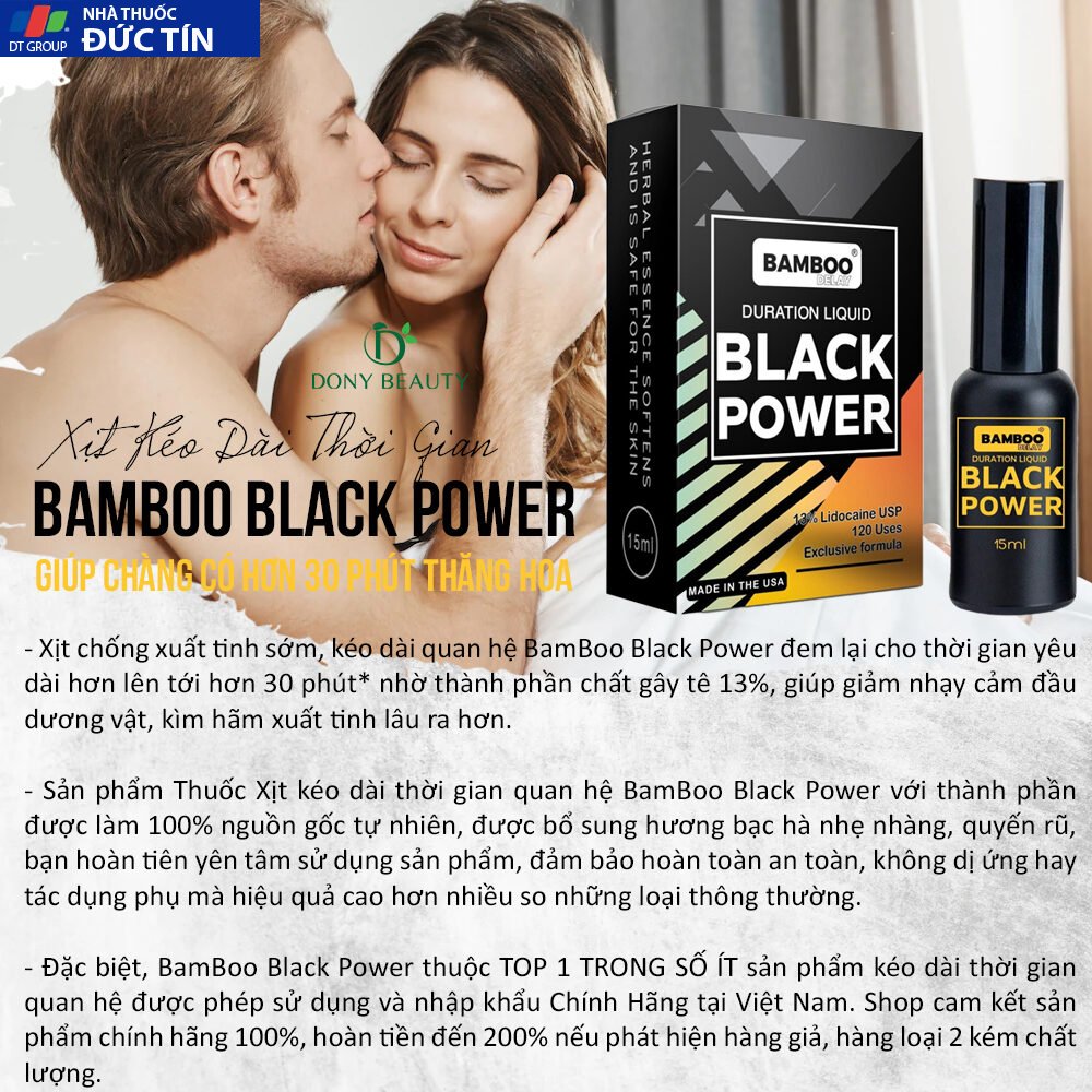 Xịt Bamboo Delay Black Label Chính Hãng Kéo Dài Thời Gian Quan Hệ Nhập Khẩu Từ USA 15 xit keo dai thoi gian quan he bamboo delay black label 2