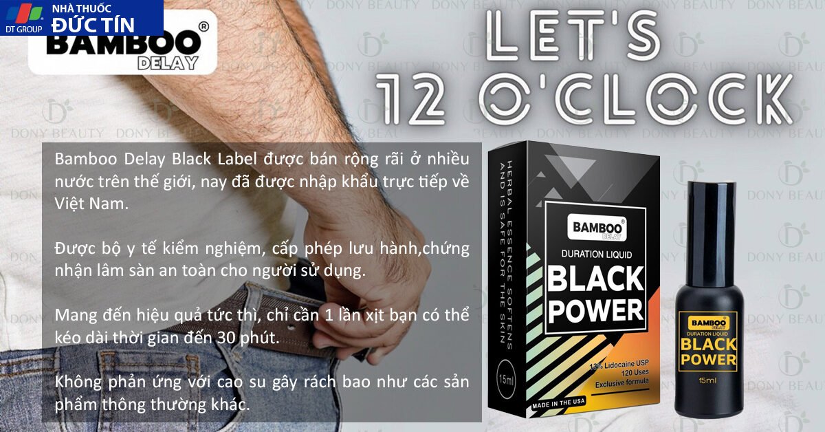 Xịt Bamboo Delay Black Label Chính Hãng Kéo Dài Thời Gian Quan Hệ Nhập Khẩu Từ USA 14 xit keo dai thoi gian quan he bamboo delay black label 3