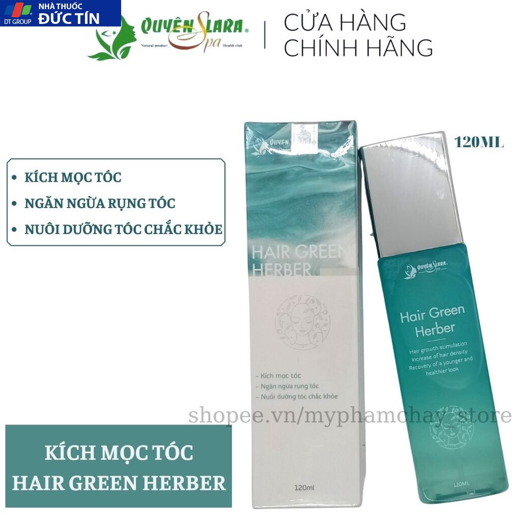 Xịt Kích Mọc Tóc-Giúp Tóc Dài Nhanh- Ngăn Ngừa Tóc Gãy Rụng HAIR GREEN HERBER Quyên Lara 120ml 28 xitoc1 1