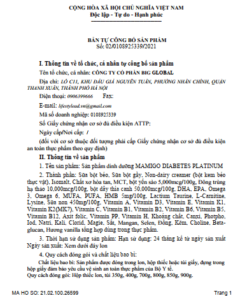 Sữa non thảo dược Mamigo Diabetes Platinum 800gr 14 Cong bo sua tieu duong Mamigo 2