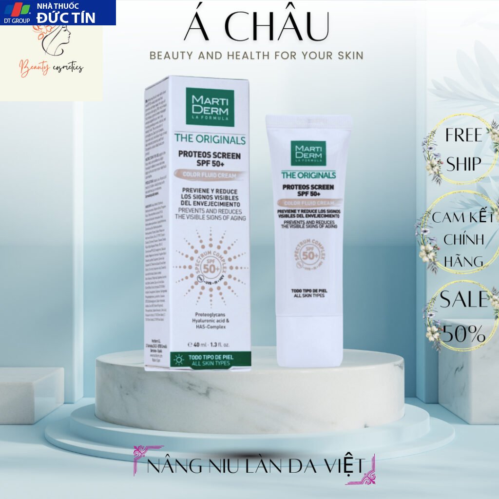 Kem Chống Nắng Ma.rtiDerm, dành cho da dầu da mụn, nám và tăng sắc tố MartiDerm The Proteos Screen SPF50+ 28 achau1 1
