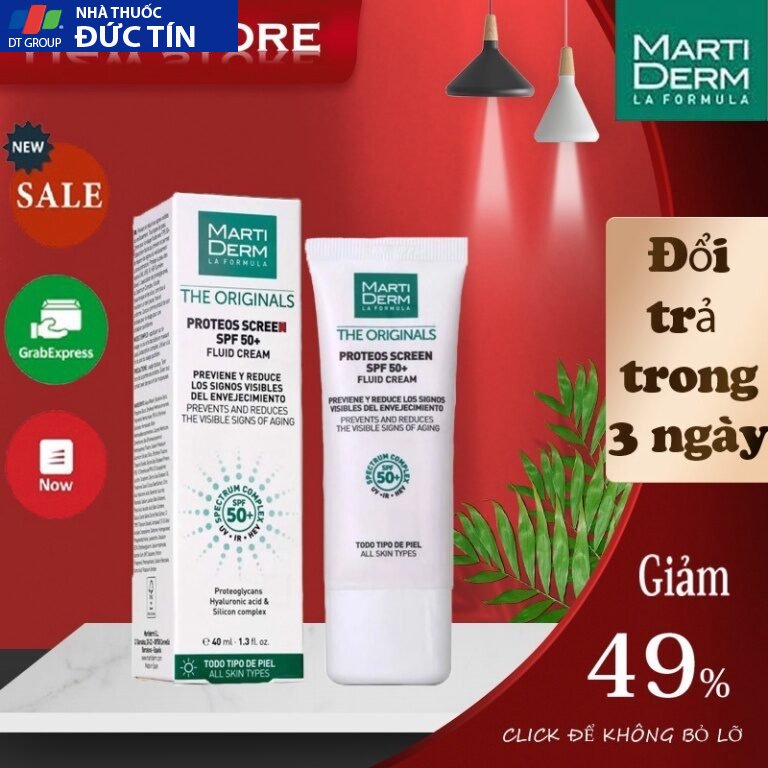 Kem Chống Nắng Ma.rtiDerm, dành cho da dầu da mụn, nám và tăng sắc tố MartiDerm The Proteos Screen SPF50+ 20 achua6