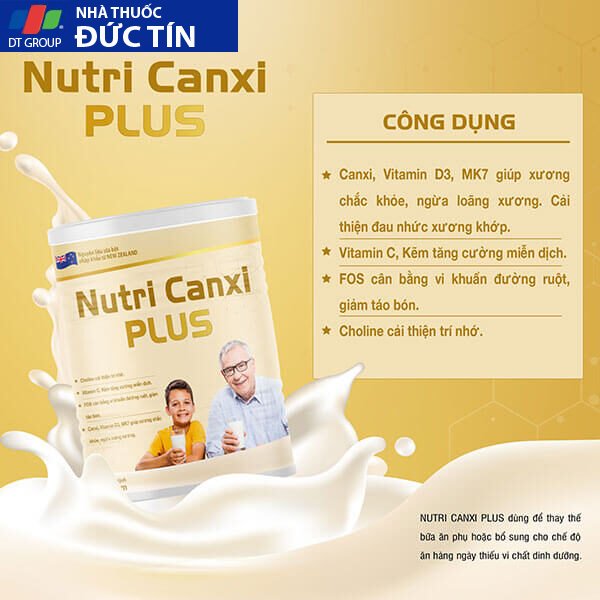 Sản phẩm dinh dưỡng bổ sung canxi, phát triển chiều cao Nutri Canxi Plus 17