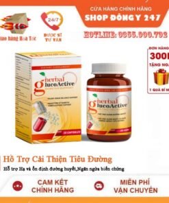 Alternative view of [CHÍNH HÃNG 100%] Herbal Glucoactive Viên Uống Hỗ Trợ Ổn Định Đường Huyết Giảm Tiểu Đường Type 1 & 2 Phòng Ngừa Đột Quỵ