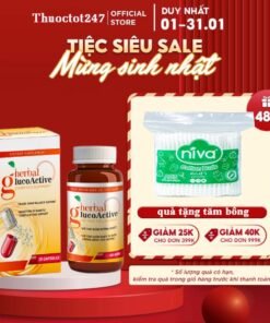 [CHÍNH HÃNG 100%] Herbal Glucoactive Viên Uống Hỗ Trợ Ổn Định Đường Huyết Giảm Tiểu Đường Type 1 & 2 Phòng Ngừa Đột Quỵ