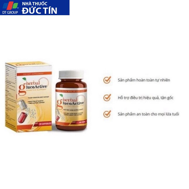 Viên uống Herbal Gluco Active , Herbal GlucoActive - hộp 30 viên 30 chinhhang4