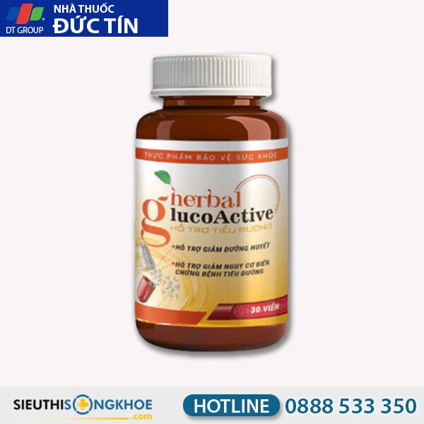 Herbal Glucoactive - Hỗ Trợ Điều Trị Tiểu Đường & Cải Thiện Chức Năng Gan, Thận 8 herbal glucoactive chat luong