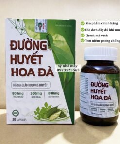 Viên uống tiểu đường ĐƯỜNG HUYẾT HOA ĐÀ (Sỷ) giảm đường huyết, ổn định huyết áp, Hộp 30 viên