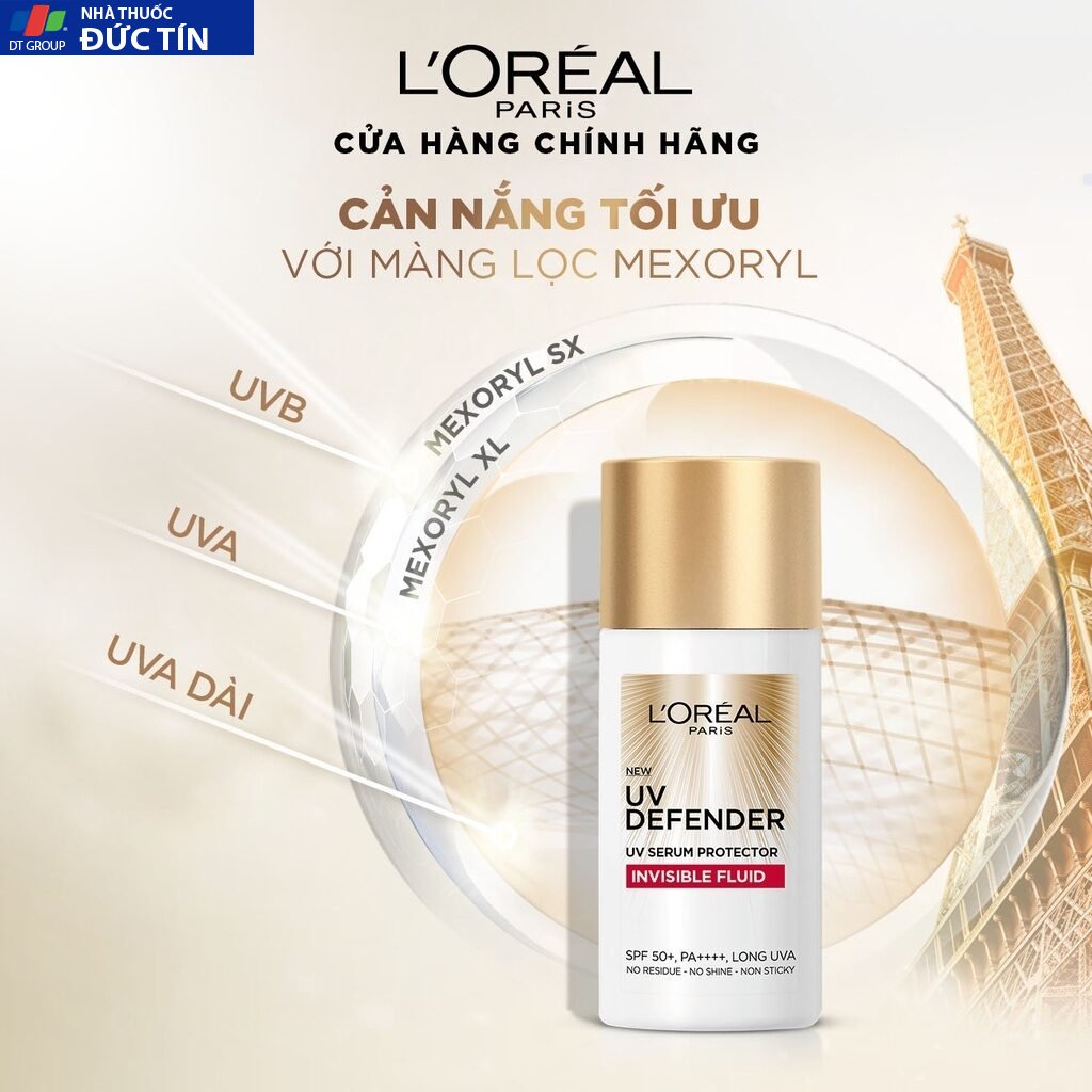 Kem chống nắng x20 thoáng da mỏng nhẹ L'Oreal Paris UV Defender Serum 50ml SPF 50++ 24 kem5