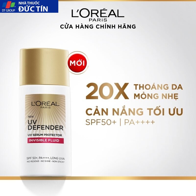 Kem chống nắng x20 thoáng da mỏng nhẹ L'Oreal Paris UV Defender Serum 50ml SPF 50++ 21 kem8