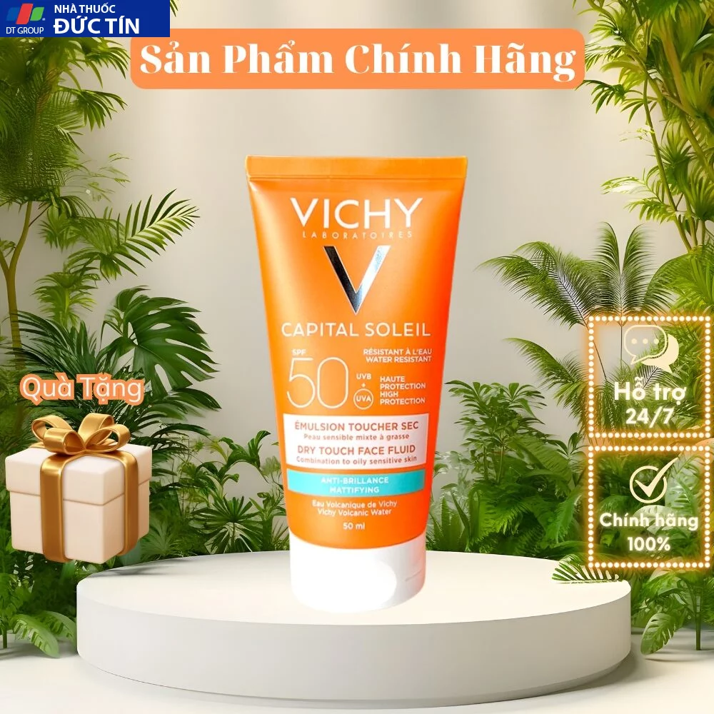 Kem Chống Nắng Vichy Capital Soleil SPF50+ Dry Touch Dành cho da dầu 50ML - HPP 28 kemchong1