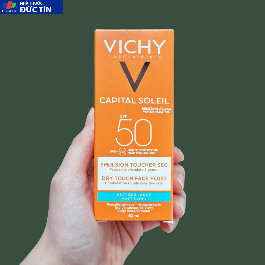 Kem Chống Nắng Vichy Capital Soleil SPF50+ Dry Touch Dành cho da dầu 50ML - HPP 21 kemchong8 1