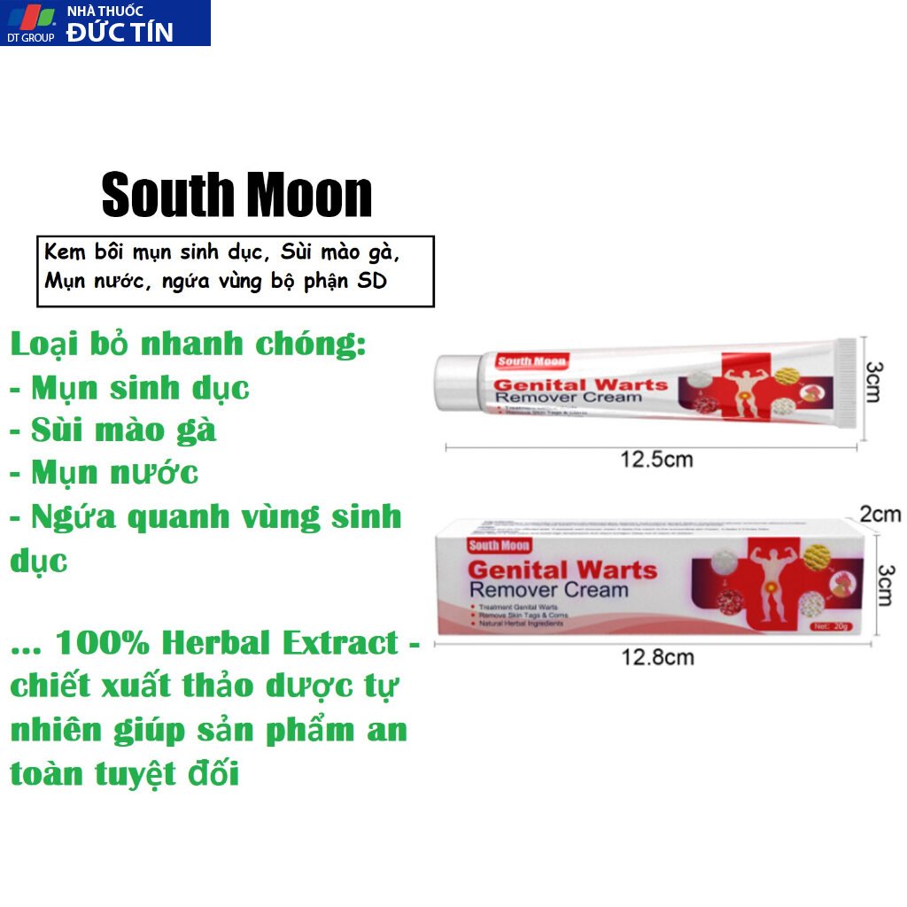 Kem South Moon bôi Nấm Ngứa, Sùi Mào Gà, Mụn Cóc, Mụn Cơm Vùng Kín Nam Nữ, hết ngứa ngay lập tức 14 kemnmo2