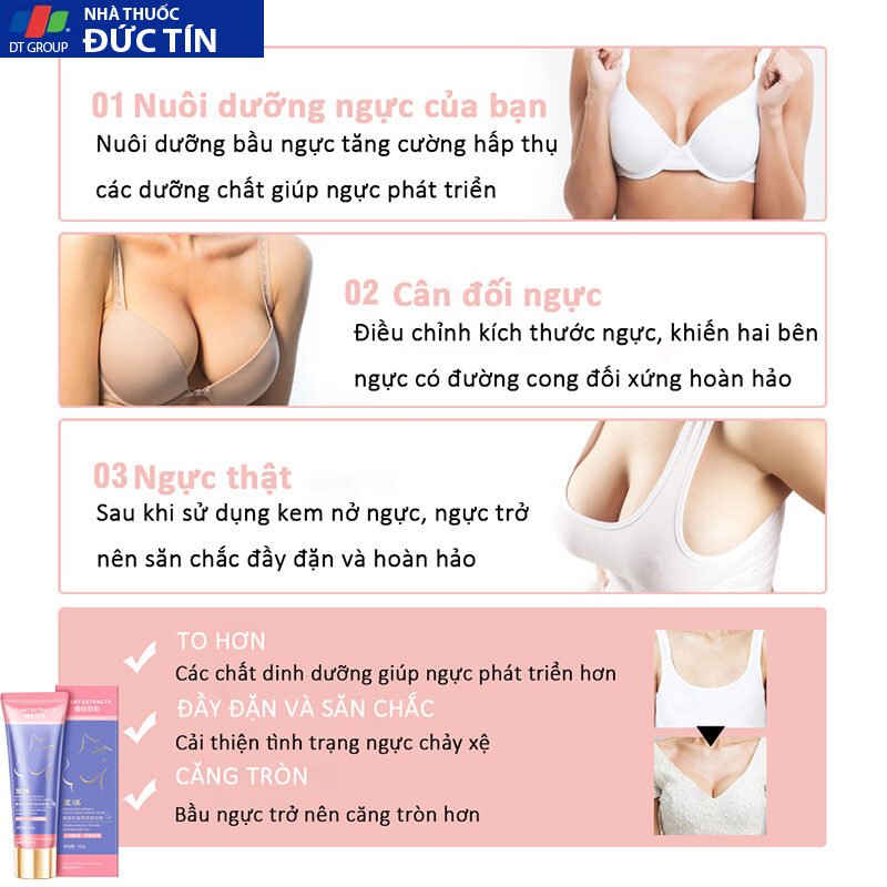 Kem nở ngực 100gkích thích phát triển tăng vòng size hiệu quả chống lại tình trạng ngực chảy xệ giúp Ngực trắng và mềm 26 kemno3