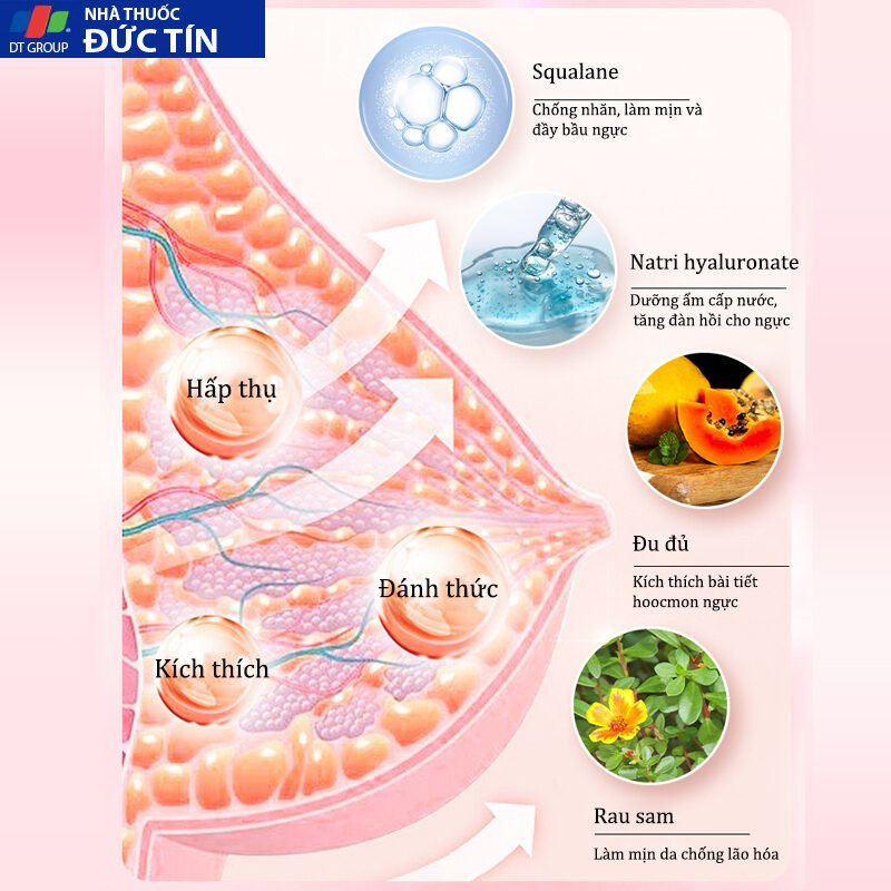 Kem nở ngực 100gkích thích phát triển tăng vòng size hiệu quả chống lại tình trạng ngực chảy xệ giúp Ngực trắng và mềm 22 kemno7