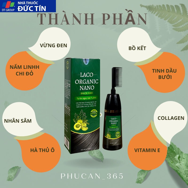 DẦU GỘI PHỦ BẠC LACO ORGANIC NANO NHANH HIỆU QUẢ CHỈ SAU 9 PHÚT KHÔNG LOANG KHÔNG RÁT DA ĐẦU ( CHÍNH HÃNG 24 laco2