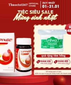Viên uống Lipixgo hỗ trợ giảm mỡ máu tim mạch - hộp 30 viên