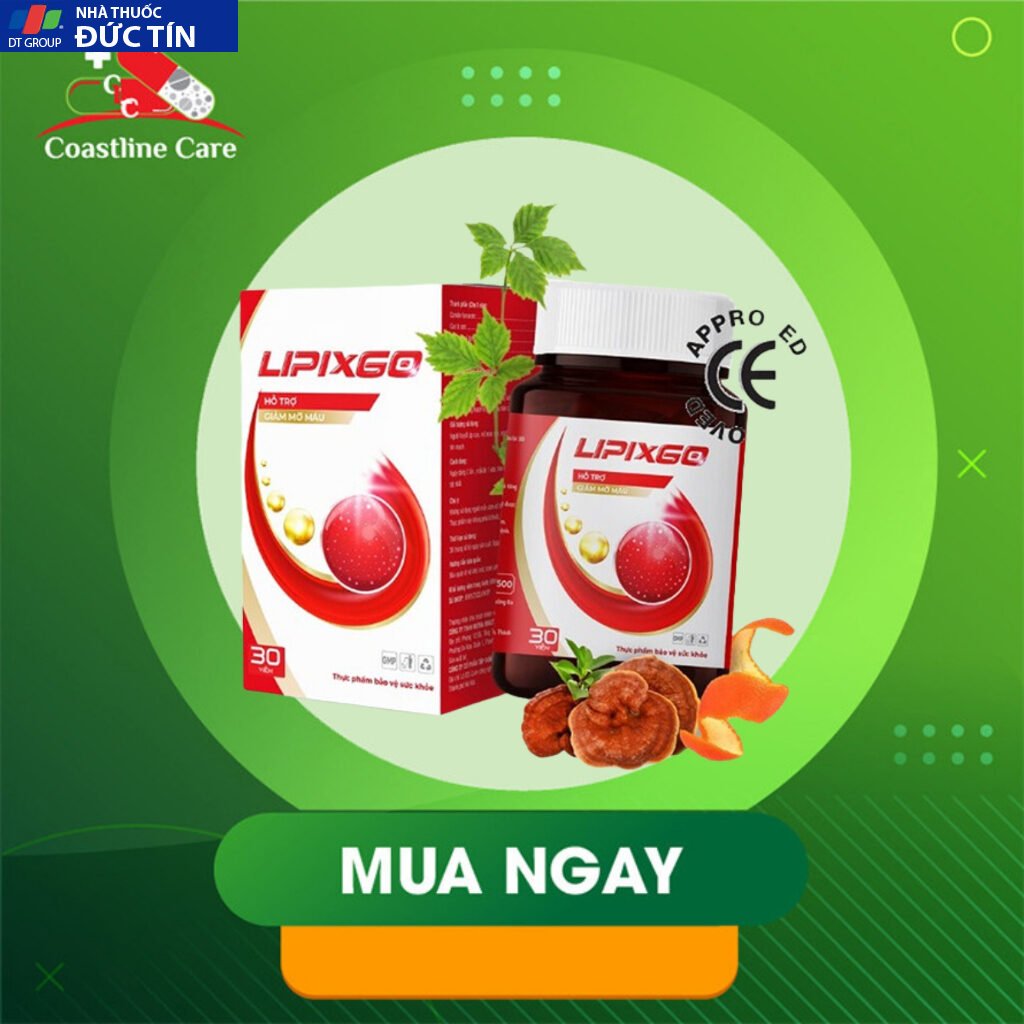 LIPIXGO - Hỗ Trợ Giảm Mỡ Máu - Hộp 30 Viên - Coastline_Care 28 lip1