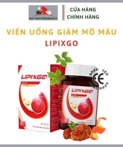 Viên uống Lipixgo giúp giảm mỡ máu, bảo vệ tim mạch - Hộp 30 viên