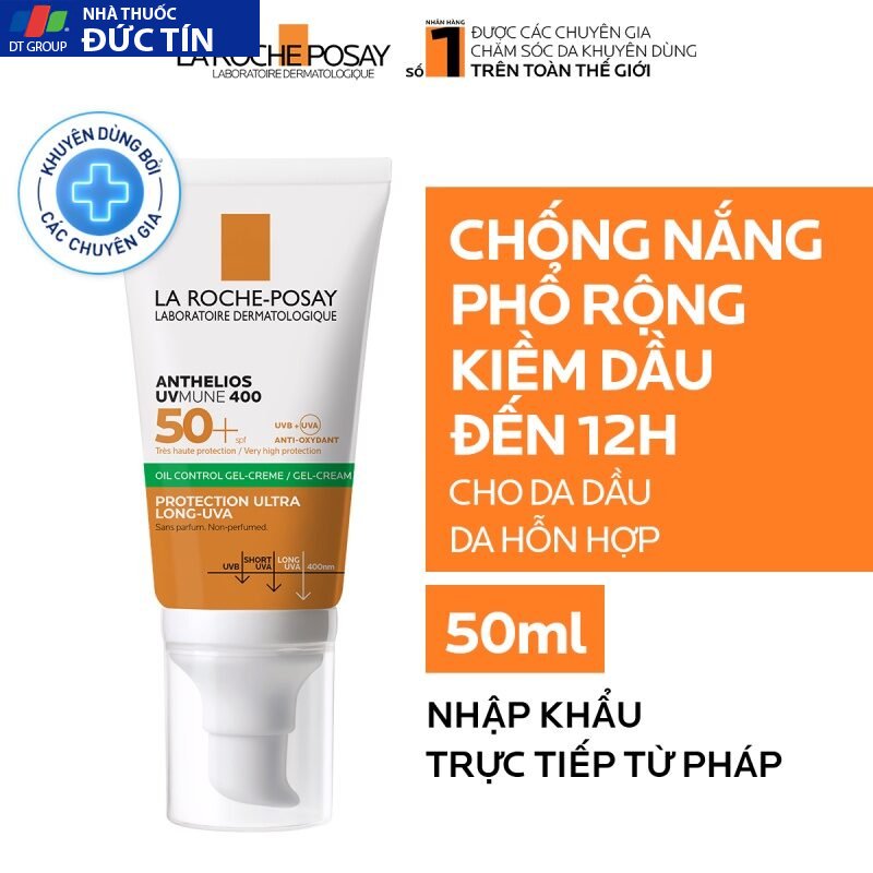 Kem chống nắng La Roche-Posay kiềm dầu 12H Anthelios UVMUNE 400 Gel-Cream 24 nag2 1