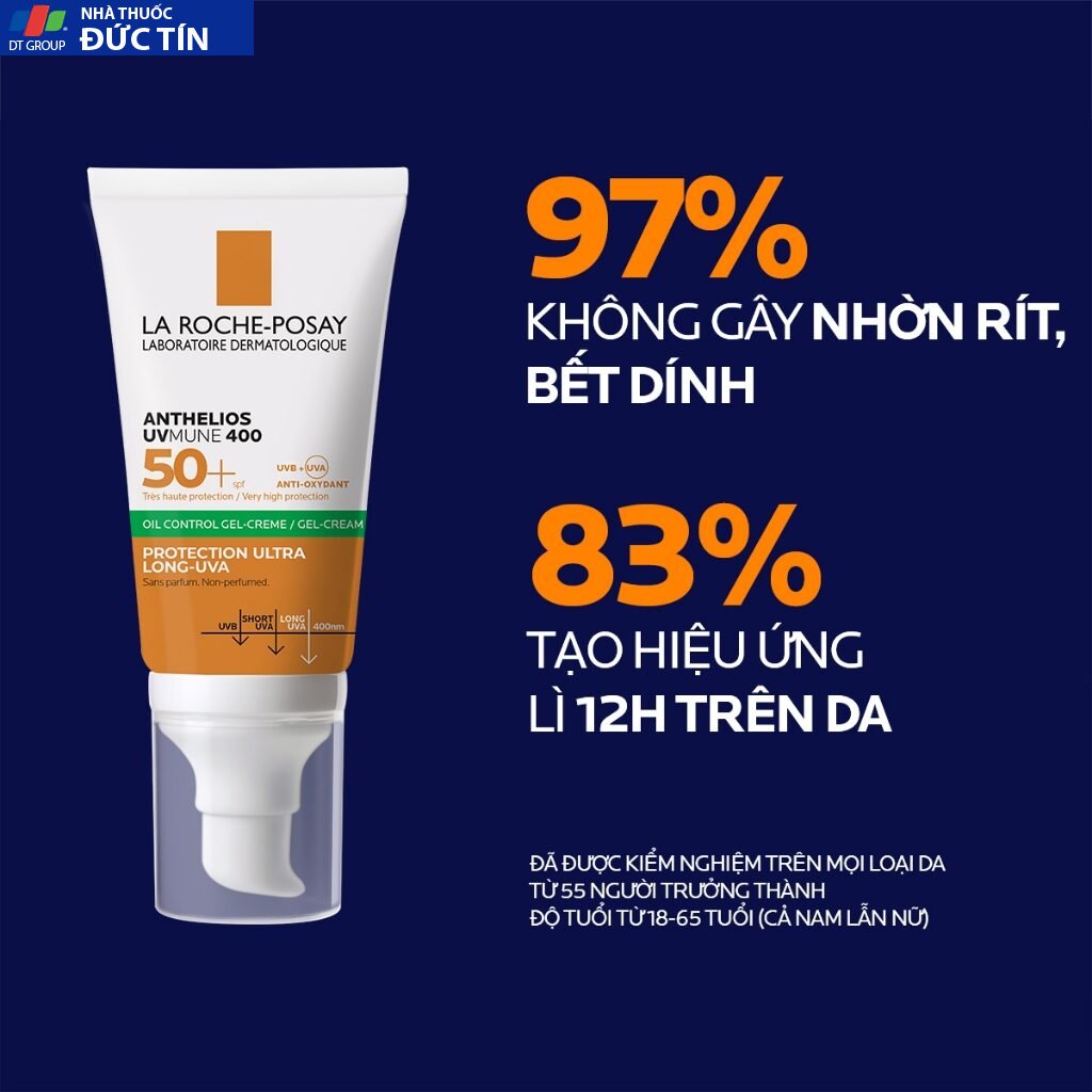 Kem chống nắng La Roche-Posay kiềm dầu 12H Anthelios UVMUNE 400 Gel-Cream 22 nag4 1