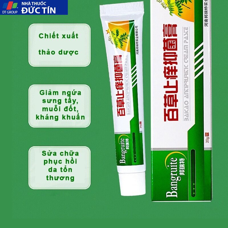 Kem bôi ngứa da Bangruite dị ứng , ngứa , đỏ da , muỗi đốt côn trùng cắn ngứa ngày khó chịu 16 nam1 3